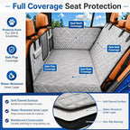 IJVAE Hard Bottom Car Seat Cover for Dog，Grey for Full Size SUV