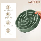 JASGOOD Slow Feeder Dogs Bowl for Large Medium Dogs,Anti-Gulping Pet Slower Food Feeding Bowls