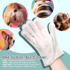 IMMHABI 100 Count Pet Glove Wipes, Cleaning & Deodorizing for Dogs & Cats, Hypoallergenic Dog Bath Wipes with Natural Persimmon Tannin, Unscented Wipes for Ears, Fur, Paws