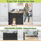 2 Pack Reinforced 55" Wide Retractable Baby Gates with Reinforced Strips, Indoor/Outdoor Retractable Dog Gate for Doorway Prevent Bottom Drilling Through, No Bottom Bar Safety Mesh Baby Gate for Stair