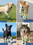 Huafly Tension Knob Dog Shoes – Twist-Lock Dog Boots & Paw Protectors for Small Medium Large Dogs,Non-Slip Sole Breathable Mesh Reflective Strap for Hiking Camping Hot Pavement & Hard Floor (Size 3)