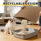 Cat Litter Mat, 30"x24", Waterproof, Easy to Clean (Brown-1Pack) | Double-Layer Honeycomb for Effective Litter Trapping, Premium Durable EVA, Non-Slip, Paw-Friendly Soft Surface