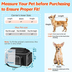 Petskd Top-Expandable Small Pet Carrier with Wheels Airline Approved | 17"x12"x8.5", for JetBlue/Frontier/Spirit Airlines, Lockable Safety Zippers and Anti-Scratch Mesh, Pets Under 8 Lbs, Black