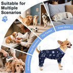 Bienbee Dog Pajamas, 4 Pack Adjustable Onesies for Small to Large Dogs S | Dog Shedding Suit with Soft Fabric, Breathable & Stretchy, and Adjustable Back Length for Sleeping Lounging and Daily Use