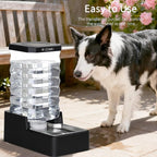RIZZARI 10L Filtered Gravity Water Bowl Dispenser for Dogs - Dog Bowls | Dishwasher Safe Bowl,Triple-Layer Filtration,Cleaner Everyday Hydration,Large Dog Water Supply,Long-Lasting Freshness,