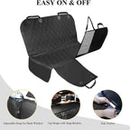 VIVAGLORY Dog Seat Cover Dog Hammock, Large, Black | Seat Cover for Car Suv & Truck, Back Backseat Split Hair Resistant Protector for Pet