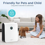 Air Purifiers for Home Large Room Up to 2590 ft² with PM 2.5 Display Air Quality Sensor, DBFIT H13 HEPA Air Purifier with Washable Filter, Auto Mode, Air Cleaner for Smoke Dust Pollen Pets Hair Odor