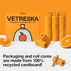 VETRESKA Citrus Scented Dog Poop Bags, 300 Counts, Leak Proof and Large | Extra Thick Pet Waste Bags for Dogs Walking and Cat Litter (20 Refill Rolls)
