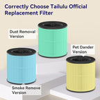Air Purifiers for Bedroom Home, Tailulu H14 True HEPA Air Purifier Filter, Quiet Air Cleaner With 12dB Sleep Mode Night Light Speed Control Timer, Portable Small Air Purifier For Allergies Pets, AP052