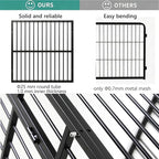 Dog Playpen 32" Height – Heavy Duty, Foldable | 25mm Steel Tubes, 40.8 lbs sturdy frame, rubber non-slip feet, indoor & outdoor, tool-free assembly, Small & Medium Dogs