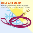 Viper Biothane K9 Working Dog Leash Waterproof Lead for Tracking Training Schutzhund Odor-Proof Long Line with Solid Brass Snap for Puppy Medium and Large Dogs, 10ft Magenta Pink