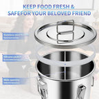 20 lb Stainless Steel Dog Food Storage Container, Airtight Metal Pet Food Storage Bin with Lid and Scoop, Large Dog Food Container for Dry Food, Keep Fresh, Easy to Clean