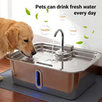 Dog Water Fountain Filter 6-Pack + 6 Sponges, 12L/15L/18L Dog Water Bowl Dispenser, Stainless Steel Pet Water Fountain Filters Set for Dogs Cats