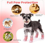 DORA BRIDAL Dog Shoes for Small Dogs, 3D Mesh Breathable Dog Boots & Paw Protectors for Hot Pavement Summer, Rubber Sole Anti-Slip Dogs Booties for Winter Snow, Mud, Outdoor Walking