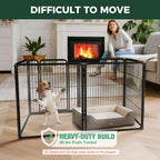 FXW AuraSpace Pro Acrylic & Wire Mesh Indoor Dog Playpen, 32" H, 6 Panels | Clear View, Heavy-duty Metal, Flexible Layouts, Easy Walk-Through, For Small & Medium Dogs, Patented