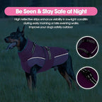 QBLEEV Warm Dog Jacket - Reflective, Adjustable Winter Coat with Turtleneck for Cold Weather, Waterproof Fleece Snowsuit for Small, Medium, Large Dogs