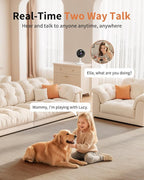 2K Security Cameras 4 Pack, Home Cameras Indoor/Outdoor for Baby/Pet | 5G & 2.4G WiFi Camera for Dog/Cat/Nanny Monitoring, 2-Way Audio, Color Night Vision, 24/7 Local Recording, Works with Alexa