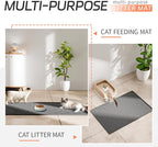 Bulkniu Silicone Cat Litter Mat, 28"X40", Raised Edge Waterproof, Dark Grey | Litter Trapping & Recycling, Easy to Clean, Non-Slip, Durable Safe & Odorless, Paw Friendly