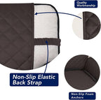 PureFit Reversible Quilted Couch Covers for Dogs Loveseat Sofa Cover 54" | Chocolate/Chocolate, Water Resistant Couch Protector, Washable Pet Couch Cover with Non Slip and Elastic Straps For Kids