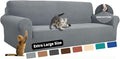 YEMYHOM Couch Cover Latest Jacquard Design High Stretch Extra Large Sofa Covers Pet Dog Cat Proof Oversized Slipcover Non Slip Magic Elastic Furniture Protector (XL Sofa, Light Gray)