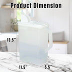 Buddeez Bulk Food Storage Container 8 Quart All Purpose Clear (White Lid) | Clear container for easy visibility, Easy-grip handle, Easy-pour spout, For flour, sugar, cereal, rice and dry goods