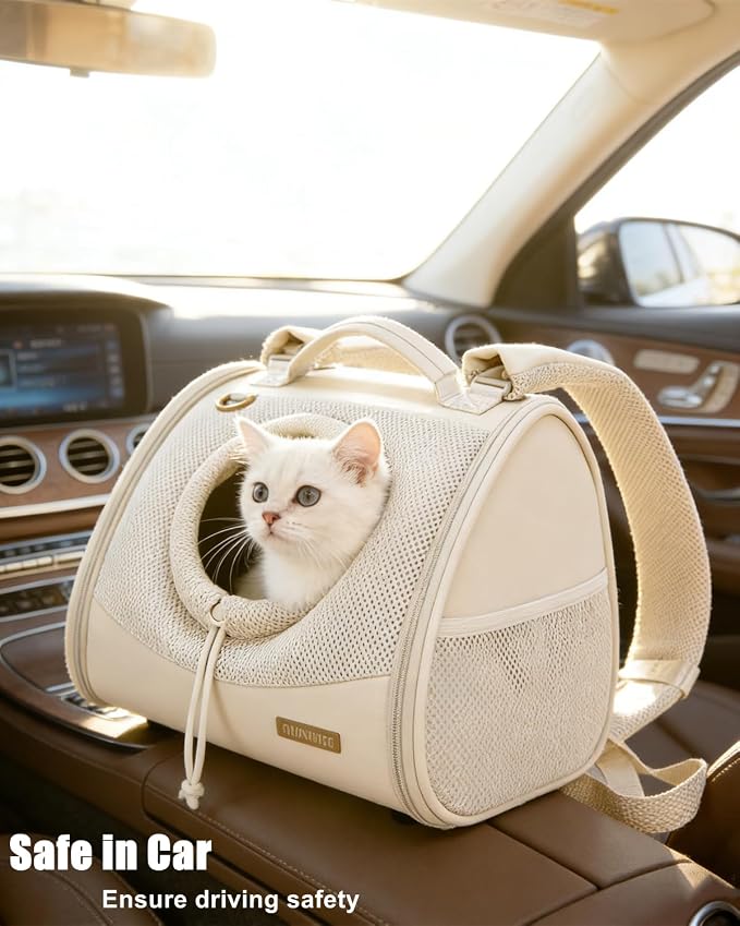 Small Dog Cat Chest Carrier Backpack,Adjustable Ventilated Front Facing Backpack Carrier for Small Dogs Cats Puppy,Airline Approved Lightweight Doggy Backpack for Travel Hiking Outdoor