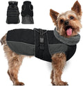 QBLEEV Warm Dog Jacket - Reflective, Adjustable Winter Coat with Turtleneck for Cold Weather, Waterproof Fleece Snowsuit for Small, Medium, Large Dogs