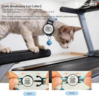 Smart QR Code Cat Collar 2-Pack, Breakaway Reflective Collar with Permanent Online Profile, Adjustable 7.5-12.5 Inch Safety Collar for Cats (Orang & Blue)