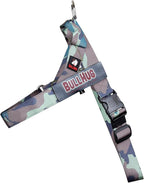 BULLHUG Adjustable Dog Harness– No Pull, No Choke – for English Bulldogs, French Bulldogs, Pugs & Broad-Chested Breeds – Easy, Safe Walks (Army, Large)