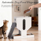 Automatic Cat Feeder 2 Cats Gravity Dual Cat Food Dispenser | Auto Dry Food Dispenser with Strong Anti-Jam System Galvanized Steel Pet Food Station Indoor & Outdoor Double Bowls
