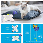AFP Interactive Cat Toy, Butter-Fly Interactive for Indoor Cats, Flutter Bug Cat Toys, Flutter Rotating Kitten Toys with 2 Replacements