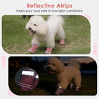 Breathable Hot Pavement Dog Shoes for Small & Medium Dogs(Pink, 0# | Adjustable Double Strap and Non-Slip Dog Boots Paw Protectors for Walking Running Hiking, Soft Comfortable Safe Easy to Wear