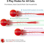 Cheerble Interactive Cat Toy Ball, Smart Automatic Electric Cat Toys for Indoor Cats with 3 Speeds, Chirping Moving Motion Activated Teaser Rolling Ball Toy for Cats/Small Dog to Keep Them Busy