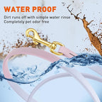 Viper Biothane K9 Working Dog Leash Waterproof Lead for Tracking Training Schutzhund Odor-Proof Long Line with Solid Brass Snap for Puppy Medium and Large Dogs, 15ft Pastel Purple