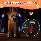 Dog Shoes for Large Dogs, 360°Anti Slip Medium Dog Boots & Paw Protectors Winter Snowy, Waterproof 4Pcs Dog Booties with Reflective Strips (Size 6: 2.56''x3.07''(W*L), Orange)