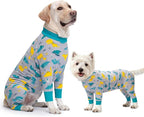 Dog Recovery Suit After Surgery Female Male, Medium Large Dog Neuter Shirt Cone Alternatives Prevent Licking Surgical Onesies (Dinosaur, XL)