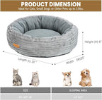 CANMIL Cat Bed, Cat Bed for Indoor Cats, 20’’ Donut Cat Bed for Cats and Small Dogs, Washable Round Pet Bed, Indoor Use