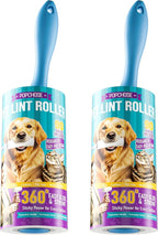 POPCHOSE Lint Roller for Pet Hair Extra Sticky, 180 Sheets with 2 Handles | Dog and Cat Hair Remover for Clothes, Furniture, Couch, Lint Roller for Carpet
