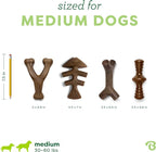 Benebone Medium 4-Pack Dog Toys for Aggressive Chewers – Under 60 lbs