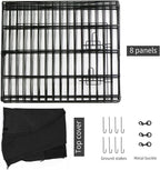 PETIME Foldable Metal Dog Exercise Pen/Pet Puppy Playpen Kennels Yard Fence Indoor/Outdoor 8 Panel 24" W x 24" H with Top Cover