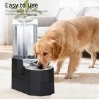 Sfozstra 8L Raised Pet Water Dispenser: Large Breed Comfort | Gravity Fed /304 Stainless Steel Bowl/No Filter Replacement/ Spill Resistant Base /Dishwasher Safe / Kitchen Living Room Use