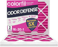 16x20x1 Air Filter (2-Pack) | Made in the USA | Color Changing | Remove Cat and Dog Odor | MERV 8 for Pet Hair Dander and Dust | 15.5"x19.5"x0.75" Exact Size