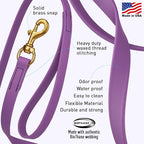 Viper Biothane K9 Working Dog Leash Waterproof Lead for Tracking Training Schutzhund Odor-Proof Long Line with Solid Brass Snap for Puppy Medium and Large Dogs, 33ft Amethyst Purple