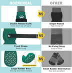 SCENEREAL Anti Slip Dog Socks to Prevent Licking Paws, Dog Shoes for Hot/Cold Pavement, Paw Protector Traction Control on Hardwood Floor, Dog Shoes Booties for Puppy Small Medium Large Senior Dogs