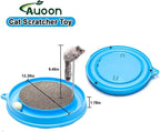 AUOON Cat Scratcher Toy with Ball Track for Indoor Cats and Kittens, Gray | 3 in 1 Interactive Cat Toy, Cat Scratch Pad with Cat Ball Toy and Cat Mouse Toy, for Chasing Exercise, Protect Furniture