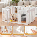 Acrylic Dog Playpen Indoor, Puppy Pens for Small Dogs & Puppies,13 Panels | Easy Assemble, DIY Flexible Shape Dog Pen with Plastic Fence, Pet Exercise Pin for Small Animals, 24''Tall
