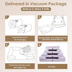 EHEYCIGA Orthopedic XXL Dog Bed, Waterproof Washable XL Big Pet Bed 48" | Non-Slip Bottom and Egg-Crate Memory Foam Extra Large Pet Couch Bed with Washable Removable Cover, Lilac