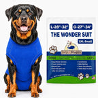 SurgiSnuggly Veterinary Invented Dog Surgical Recovery Suit for Female Spay or Male Dogs Neuters Onesie,Cone Alternative, Original Onesie Bodysuit for After Surgery Small, Medium, Large Dogs BL 2XL S