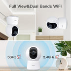 ARENTI 4MP Pet Camera P2Q 2PC, 5G WiFi 6 Indoor Security Cameras, Free App | Pan/Tilt, Auto Tracking, AI Human/Motion/Sound Detection, Night Vision, 2-Way Audio, Custom Zones, Timer Cruise, Sleep Mode