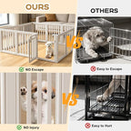 Dog Playpen, Clear Dog Pen, Dog Pen Indoor, Easy to Install and Remove Dog Play Pen, Puppy Playpen Suitable for Dogs, Cats,Dog Playpen Indoor (White, 23.6 inch Height, 12 Panels)